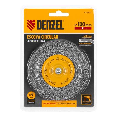 Escova Circular Polimento Inox 100mm Haste 1/4 6mm