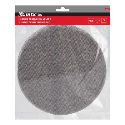 Disco de Lixa Telado Grão 320 Diâmetro 225mm 5 Peças