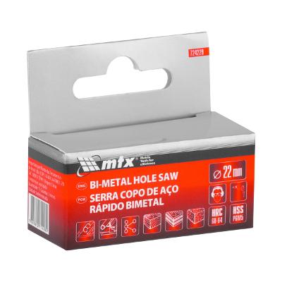 Serra Copo Aço Rápido Bimetal Para Metal 22mm MTX 724229 Cortes Precisos