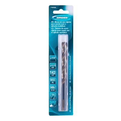 Broca Aço Rápido Profissional Para Metal 7/16 X 142mm Aço M2