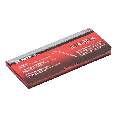 Chave Allen Curta Fosfatizada Cromo Vanadio 5mm 20 Pçs Precisão Profissional MTX 1122555