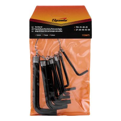 Jogo De Chave Torx 9 Peças T10-T50 Fosfatizado Com Anel Sparta 1126675