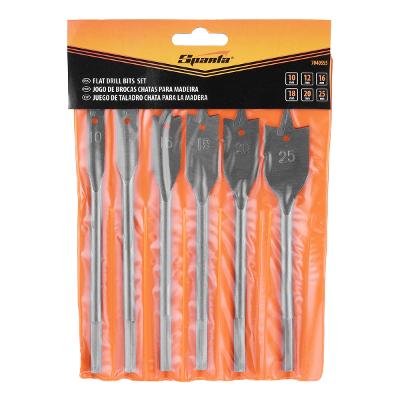 Jogo De Brocas Chatas Para Madeira 10-25mm 6pçs Aço
