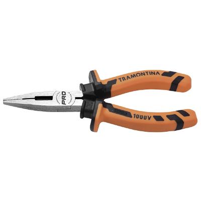 Alicate Bico Chato Isolado 1000 V 6''' Isolamento Chrome Aço Inox Alto Desgaste Tramontina PRO
