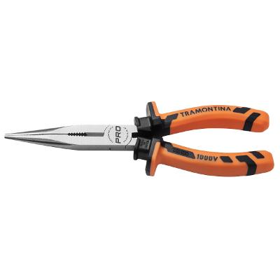 Alicate Meia Cana Bico Longo Reto Isolado 1.000 V 8'' Tramontina PRO