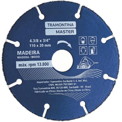 Disco 4.3/8'' 13800 rpm Serra Mármore Madeira Tramontina MASTER