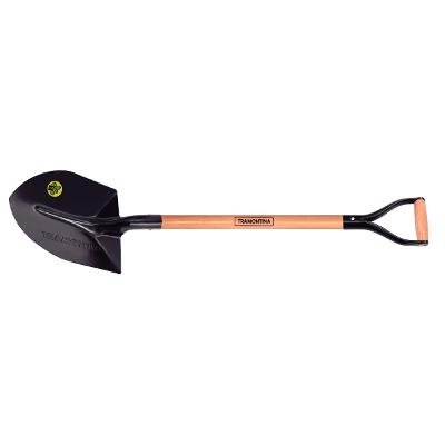Pá Bico 74 cm Cabo de Madeira Empunhadura Metálica Aço Carbono Especial Tramontina