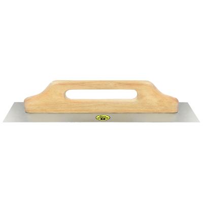 Desempenadeira Metálica 12 X 48 CM Base Lisa Sem Dentes Acabamento Liso Cabo Madeira Tramontina