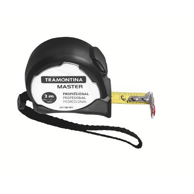 Trena Profissional 3m Magnética Aço Inox MASTER Alta Precisão Graduado em mm e polegadas Tramontina
