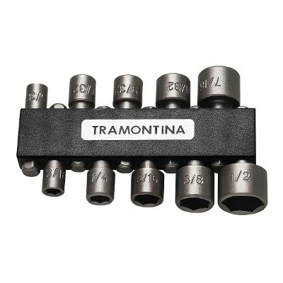 Ponteiras 10 Peças 1/4'' Aço Especial Tramontina MASTER