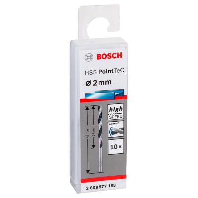 Broca Metal Bosch Aço Rápido Hss-Pointteq 2,0mm 10 Peças