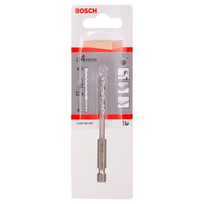Broca Para Madeira Bosch 3 Pontas 4mm (Encaixe 1/4'')