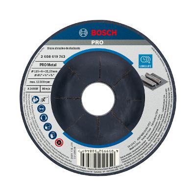 Disco De Desbaste Bosch Pro Metal 115X6,0mm Deprimido