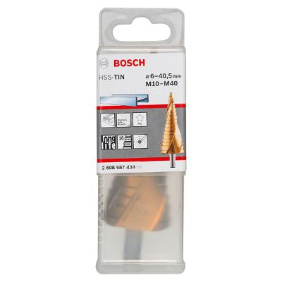 Broca Escalonada P/Metal Bosch Hss-Tin 6-40,5mm 16 Diâmetros