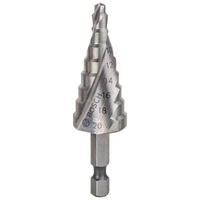Broca Escalonada Bosch Aço Rápido Para Metal Hss 4-20mm Hex