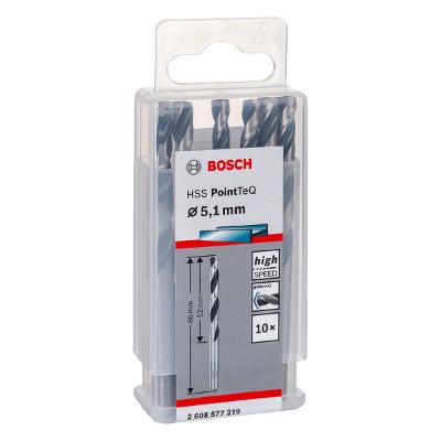 Broca Metal Bosch Aço Rápido Hss-Pointteq 5,1mm 10 Peças