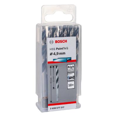 Broca Metal Bosch Aço Rápido Hss-Pointteq 4,9mm 10 Peças