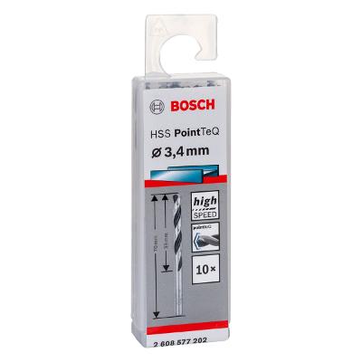 Broca Metal Bosch Aço Rápido Hss-Pointteq 3,4mm 10 Peças