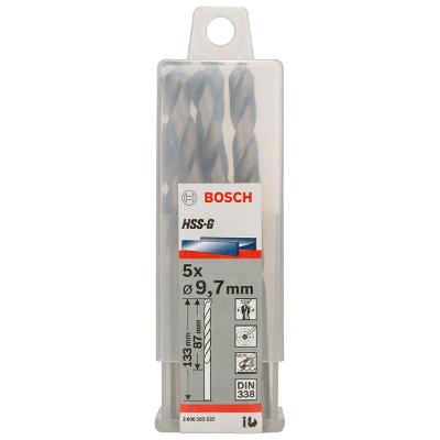 Broca Para Metal Bosch Aço Rápido Hss-G 9,7mm 5 Peças