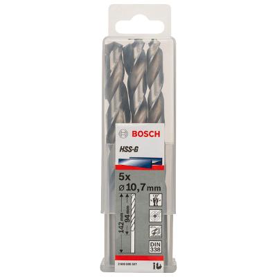 Broca Para Metal Bosch Aço Rápido Hss-G 10,7mm 5 Peças