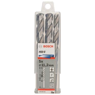 Broca Para Metal Bosch Aço Rápido Hss-G 11,2mm 5 Peças