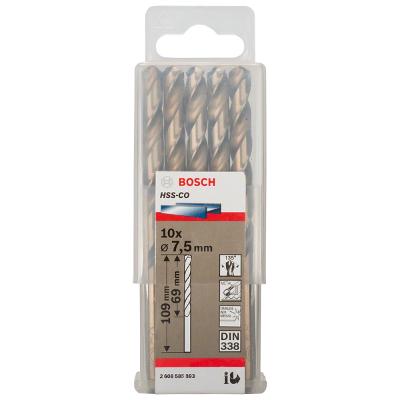 Broca Para Metal Bosch Aço Rápido Hss-Co 7,5mm 10 Peças