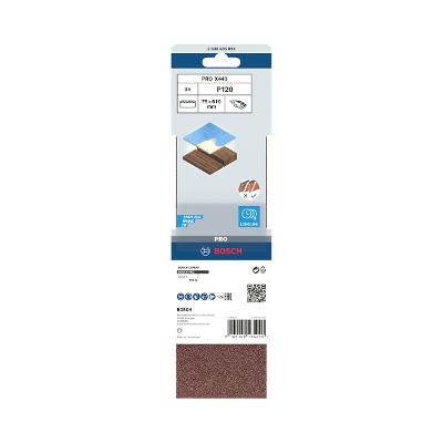 Cinta De Lixa Bosch Pro X440 75X610mm Grano 120 3Un
