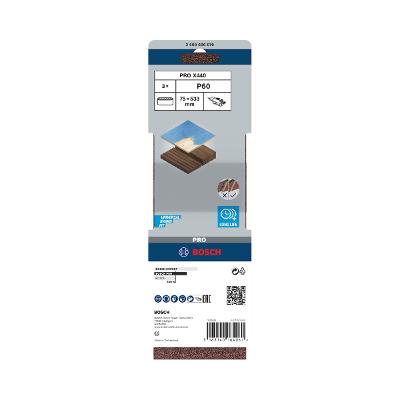 Cinta De Lixa Bosch Pro X440 75X533mm Grano 60 3Un