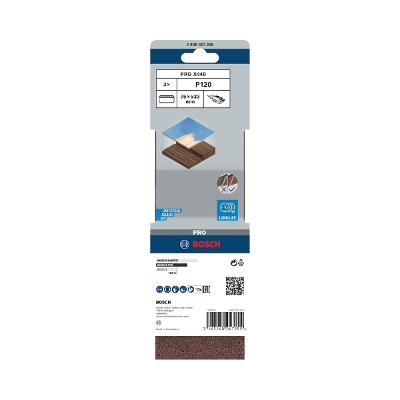 Cinta De Lixa Bosch Pro X440 75X533mm Grano 120 3Un