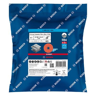 Disco Desbaste Bosch Expert Prisma Ceramic Ø180mm G60+ 25Pçs