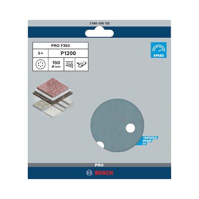 Disco De Lixa Bosch Pro F355 150mm Grano 1200 - 5 Unidades
