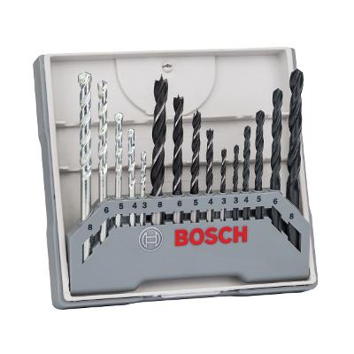 Jogo Brocas Concreto Metal E Madeira Bosch 3-8mm 15 Peças