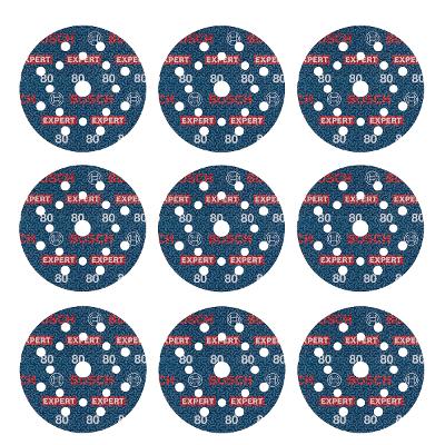 Jogo De Disco De Lixa Bosch Expert O780 125mm C/ 9 Un