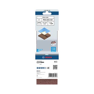 Jogo De Cinta De Lixa Bosch Pro X440 75X533mm G60/80/120 3Un