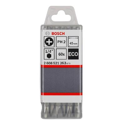 Ponta Dupla P/Parafusar Bosch Eco Extra Hard Ph2 45mm 60U