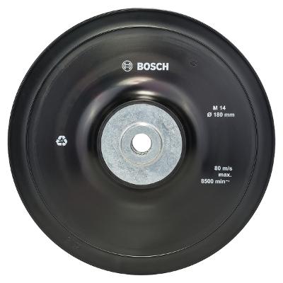 Prato De Borracha P/Disco De Fibra Com Porca Bosch M14 180mm