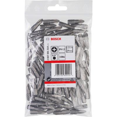 Pontas Bosch Extra Hard Phillips Ph2 25mm Com 100 Peças