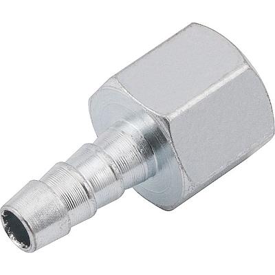 Espigão Fixo Fêmea Para Mangueira 1/4  Rosca 1/4  Npt Aço Zi