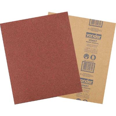 Lixa folha massa g60 225x275mm vda-57 com 50 peças Vonder