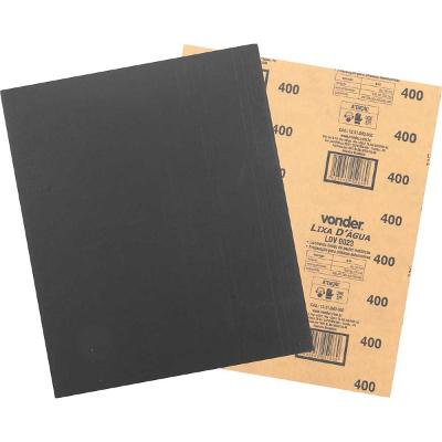 Lixa folha d'agua g400 225x275mm vdt-23 c/ 50 peças Vonder