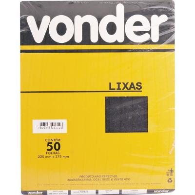 Lixa folha d'agua g120 225x275mm vdt-23 c/ 50 peças Vonder