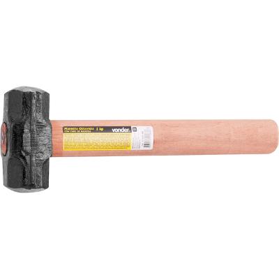 Marreta oitavada 1,0kg aço forjado cabo madeira Vonder