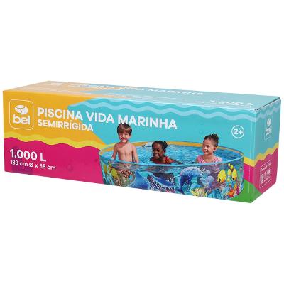 Piscina Semirrígida Vida Marinha 1000L PVC Semirrígido Bel