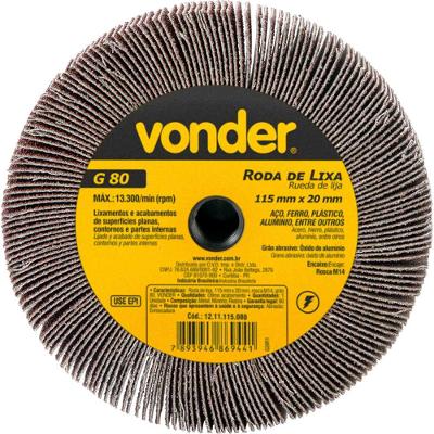Roda De Lixa G80 115X20Mm Rosca M14 Vonder Esmerilhadeira