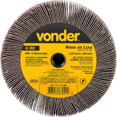 Roda De Lixa G80 115X20Mm Rosca M14 Vonder Esmerilhadeira