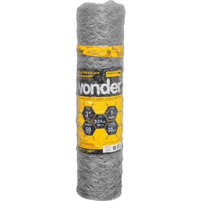 Tela Hexagonal Mangueirão 3'' 50M Vonder Galvanizada 16Kg