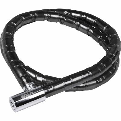 Cadeado Segurança Moto 150Cmx2,5Cm Aço Reforçado Preto Kala