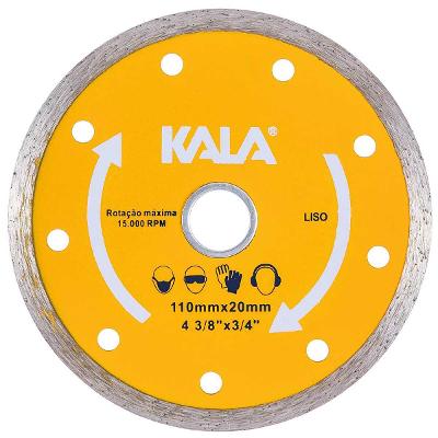 Disco Diamantado Liso 4.3/8'' 15000Rpm Bucha 16Mm Kala