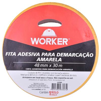 Fita Adesiva 48mm 30m Sinalização Segurança Worker