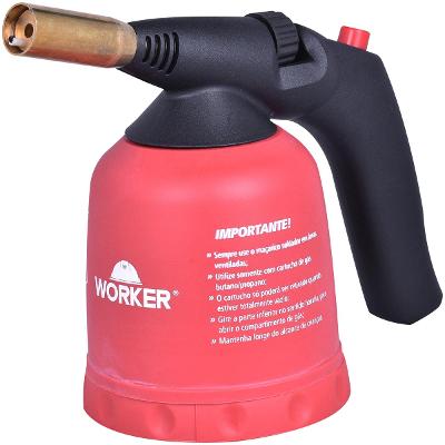 Maçarico Soldador Gás 1kg Piezo Cobre Prata Worker